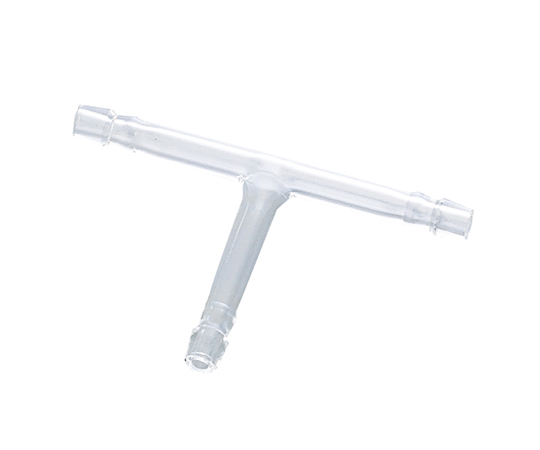 AS ONE 1-4351-03 0430-03-10 Glass Joint T Joint (With Rubber Clamp)